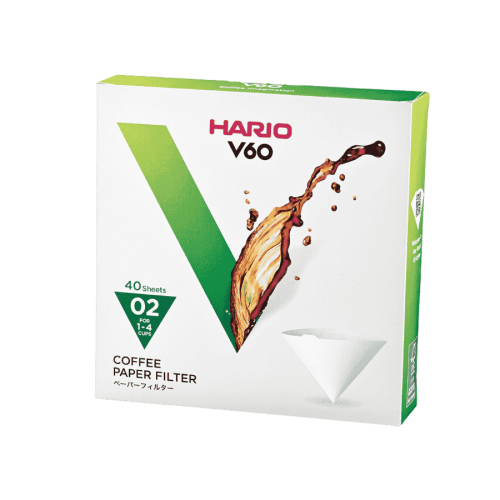 Hario V60-02 Filtry białe kartonik 40 sztuk | CoffeeLove