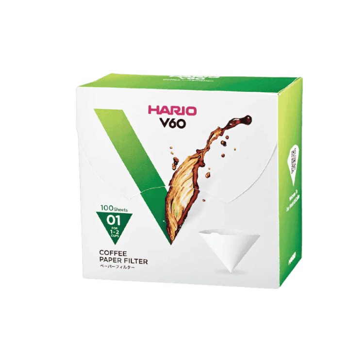 Hario Filtry V60-01 białe 100 szt box | CoffeeLove