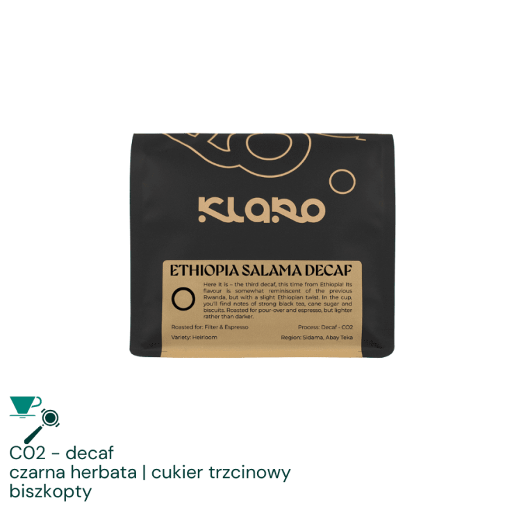 Klaro Etiopia Salema decaf 250 g | CoffeeLove