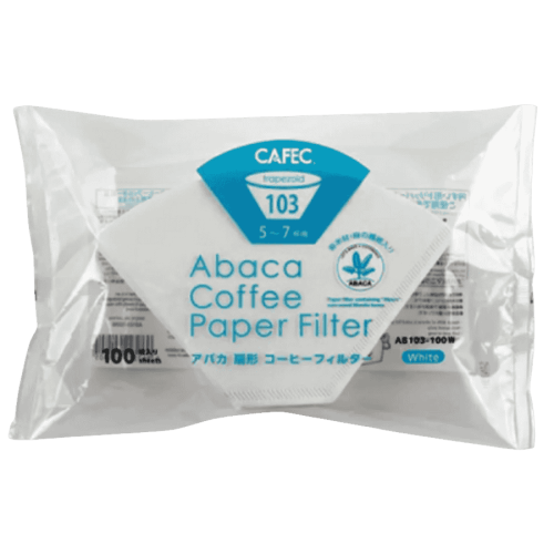 Cafec Filtry trapezowe 103 białe 100 sztuk | CoffeeLove