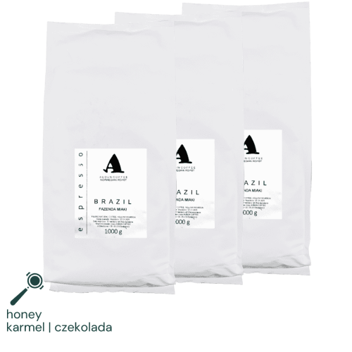 Zestaw kaw Audun Brasi Miaki Espresso 3x1 kg | CoffeeLove