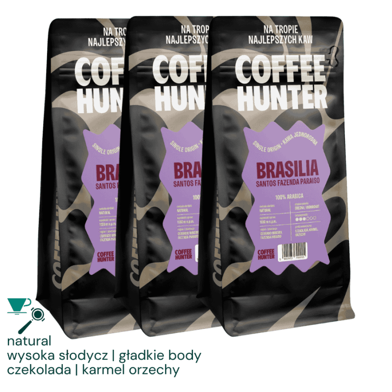 Zestaw 3x1 kg Coffee Hunter Brasilia Santos | CoffeeLove