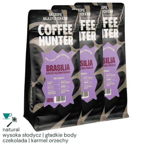 Zestaw 3x1 kg Coffee Hunter Brasilia Santos | CoffeeLove