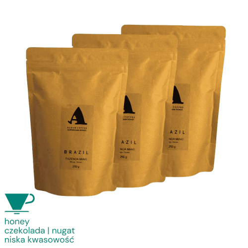 Zestaw Audun Brasil Fazenda Miaki filtr 3x250g | CoffeeLove