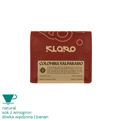 Klaro Kolumbia Valparaiso filtr 250 g | CoffeeLove