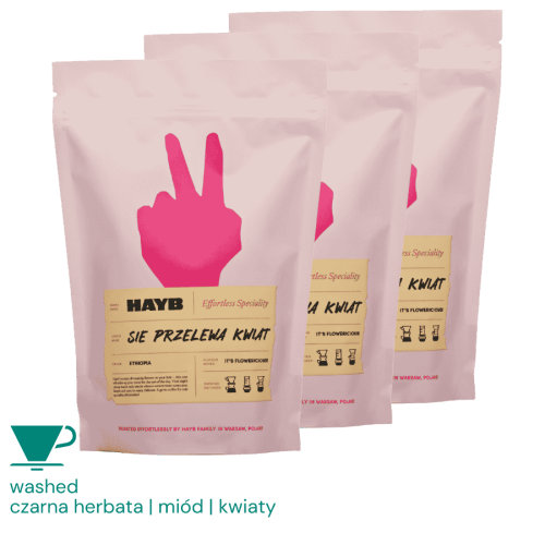 HAYB Się Przelewa Kwiat filtr Zestaw 3 x 1 kg | CoffeeLove