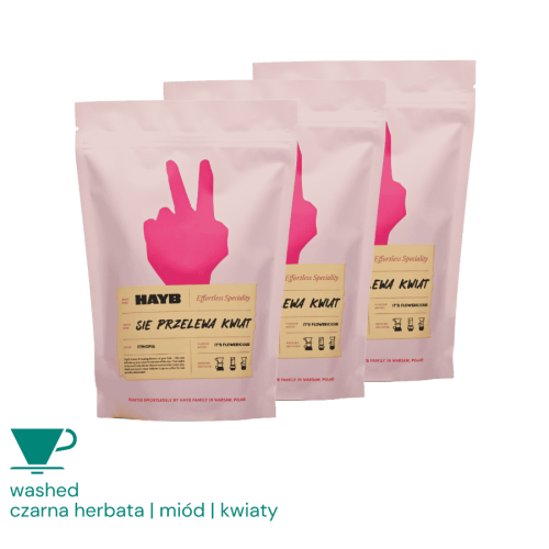 HAYB Się Przelewa Kwiat filtr Zestaw 3 x 250 g | CoffeeLove