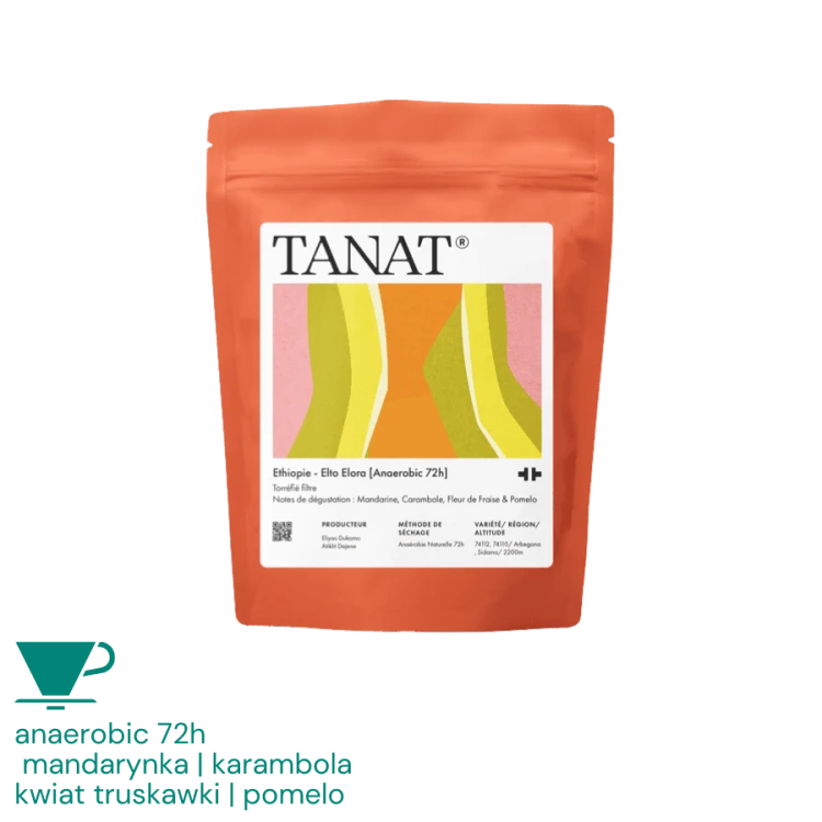 Tanat Coffee Etiopia Elto Elora Anaerobic 72H filtr 200 g | CoffeeLove