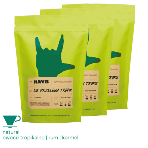 HAYB Się Przelewa Tropik filtr Zestaw 3 x 1 kg | CoffeeLove
