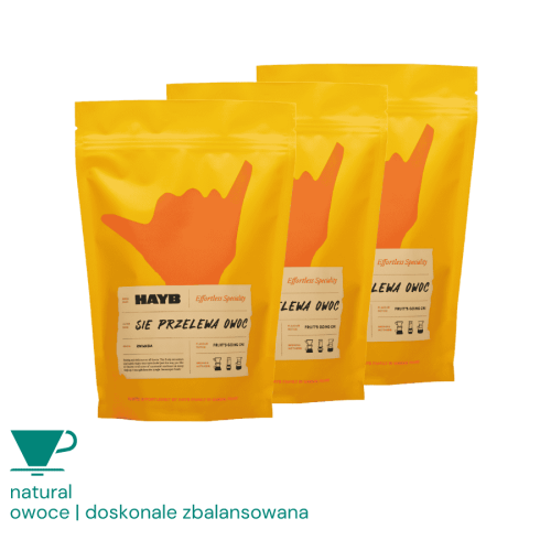 HAYB Się Przelewa Owoc filtr Zestaw 3 x 250 g | CoffeeLove