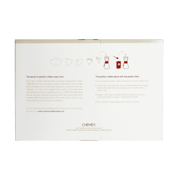 Chemex filtry 3 filiżanki brązowe FP-2N 100 sztuk | CoffeeLove