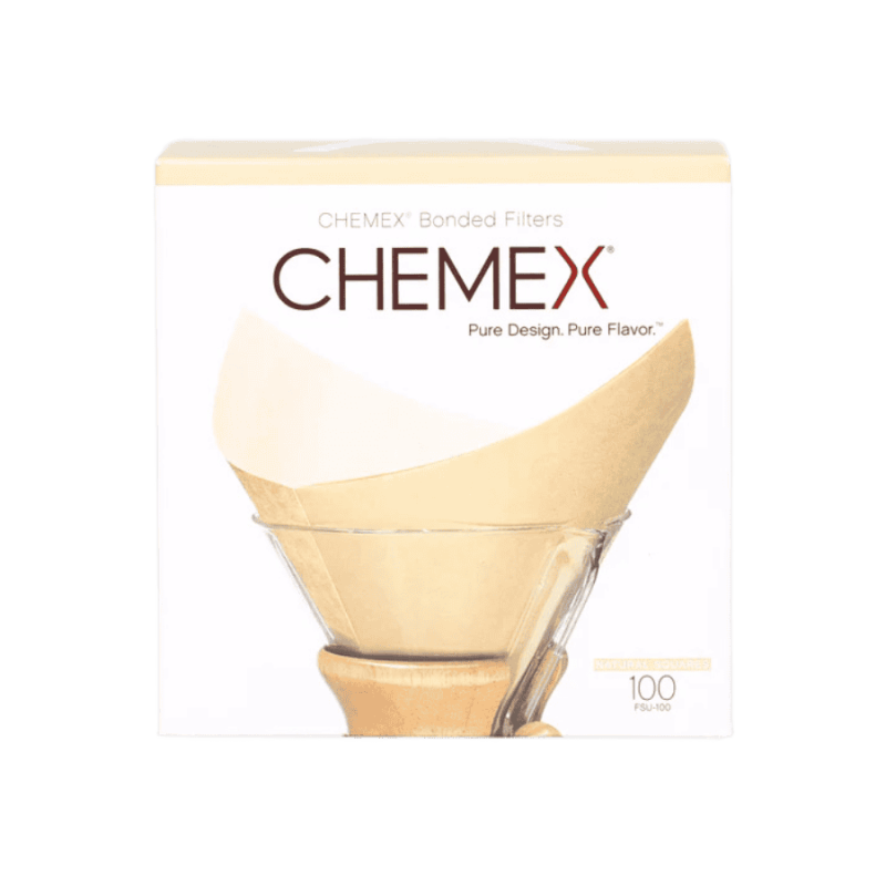 Chemex filtry 6-8-10 brązowe kwadratowe | CoffeeLove