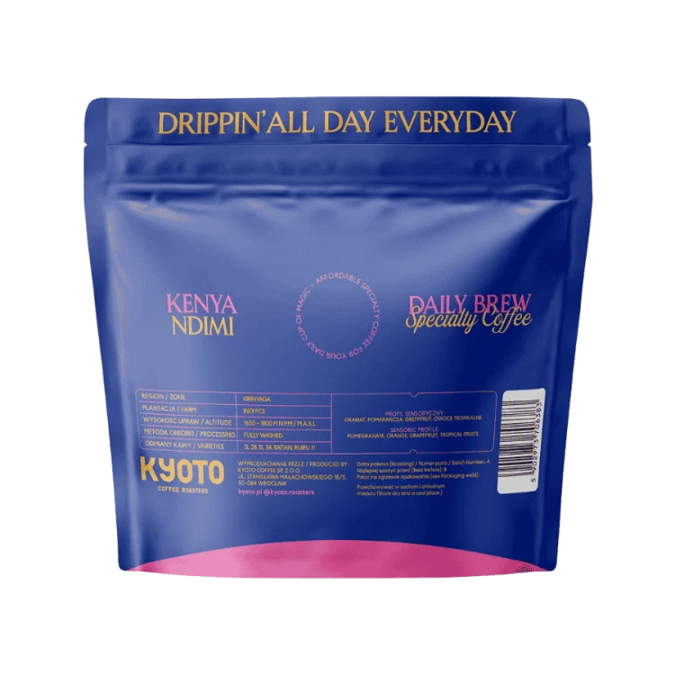 Kyoto Drippin All Day Everyday Kenia Ndimi filter 250 g | CoffeeLove