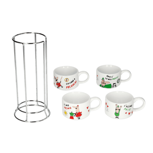 Bialetti Italia zestaw 4 filiżanek | CoffeeLove