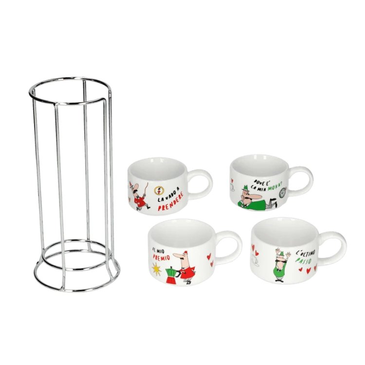 Bialetti Italia zestaw 4 filiżanek | CoffeeLove