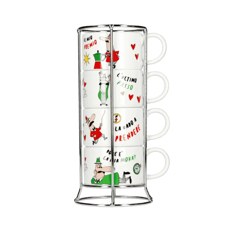 Bialetti Italia zestaw 4 filiżanek | CoffeeLove