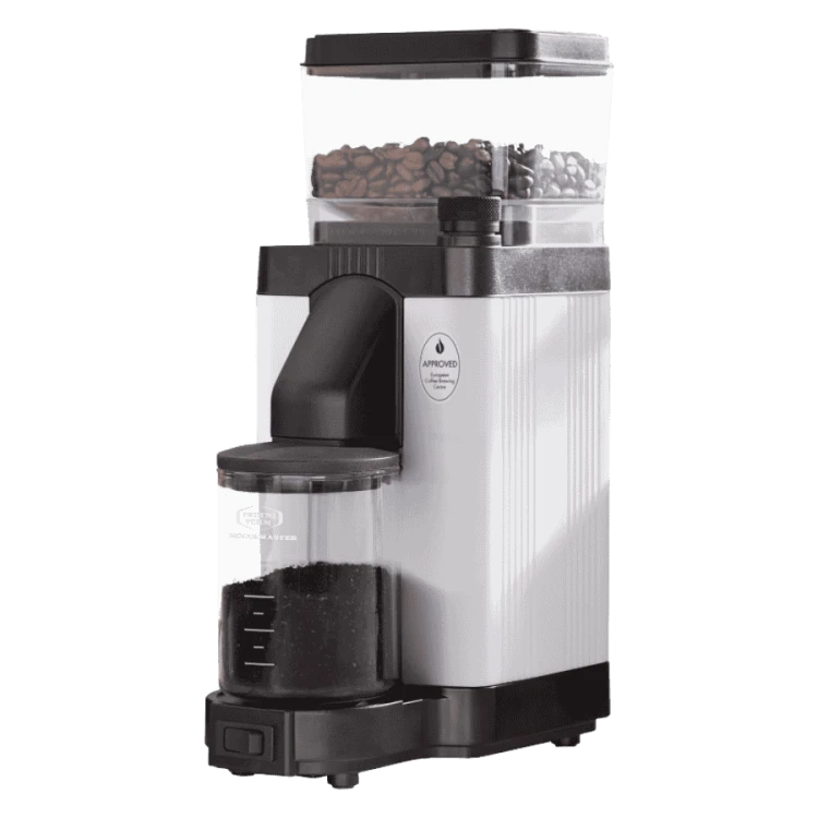Moccamaster KM5 Burr Grinder automatyczny młynek do kawy biały | CoffeeLove