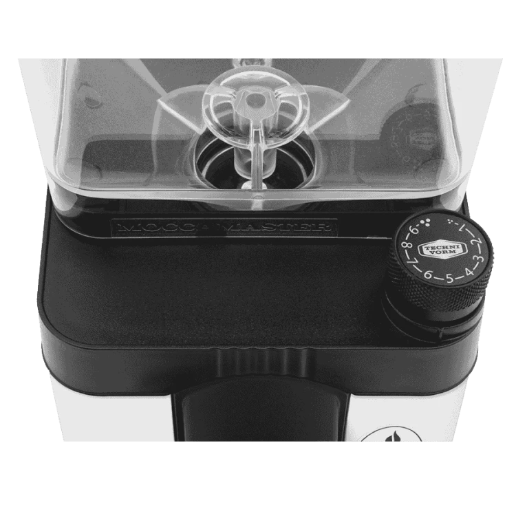 Moccamaster KM5 Burr Grinder automatyczny młynek do kawy biały | CoffeeLove