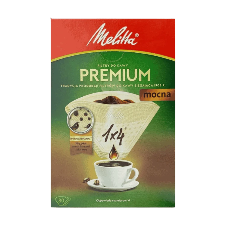 Melitta Mocna Papierowe filtry do kawy 1x4 80 sztuk | CoffeeLove