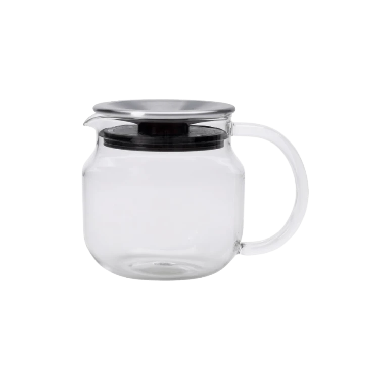 Kinto One Touch Teapot Stainless Steel Lid 450ml | CoffeeLove