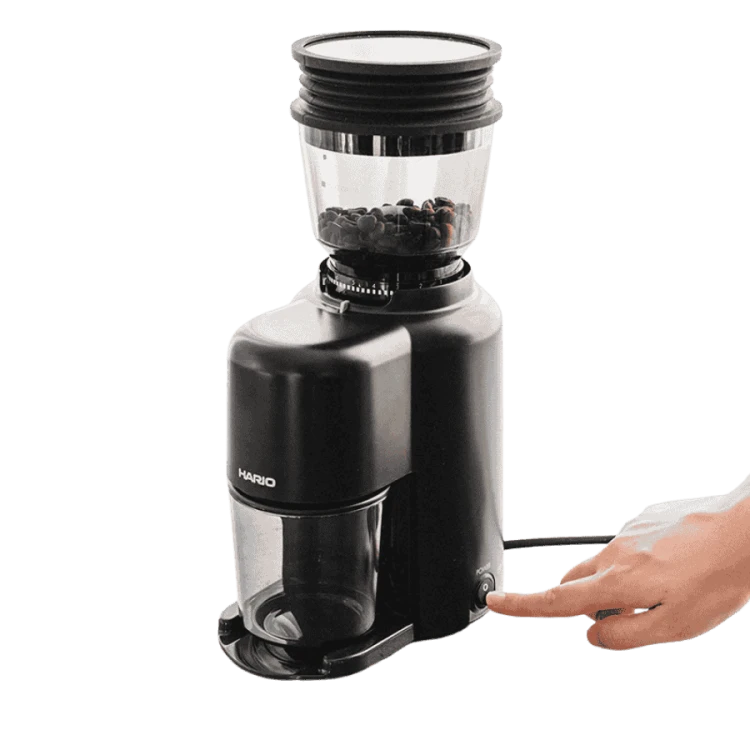 Hario Electric Coffee Grinder Compact N Black Młynek elektryczny | CoffeeLove