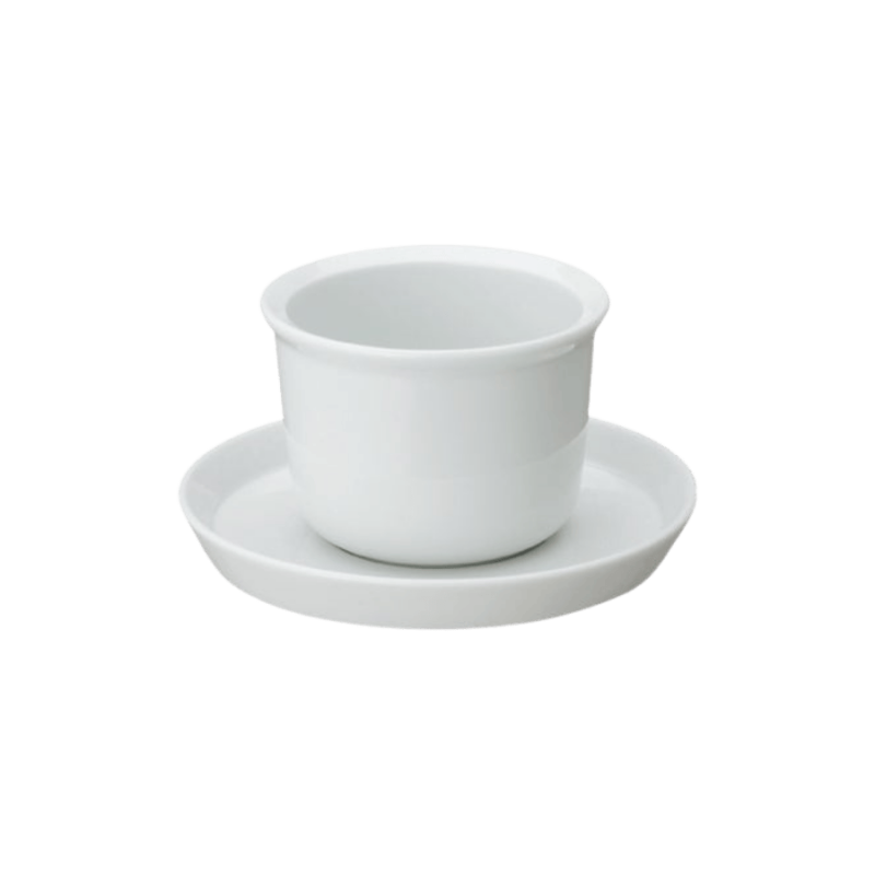 Kinto LT cup & saucer 160 ml czarka ze spodkiem biała | CoffeeLove