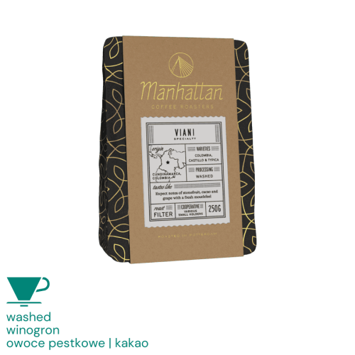 Manhattan Coffee Kolumbia Viani filtr 250 g | CoffeeLove
