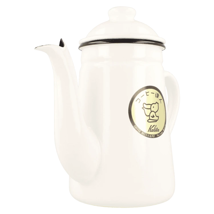 Kalita Enamel Pot Kettle 1.0 l White | CoffeeLove
