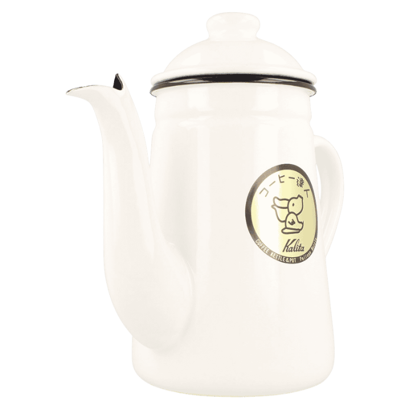 Kalita Enamel Pot Kettle 1.0 l White | CoffeeLove
