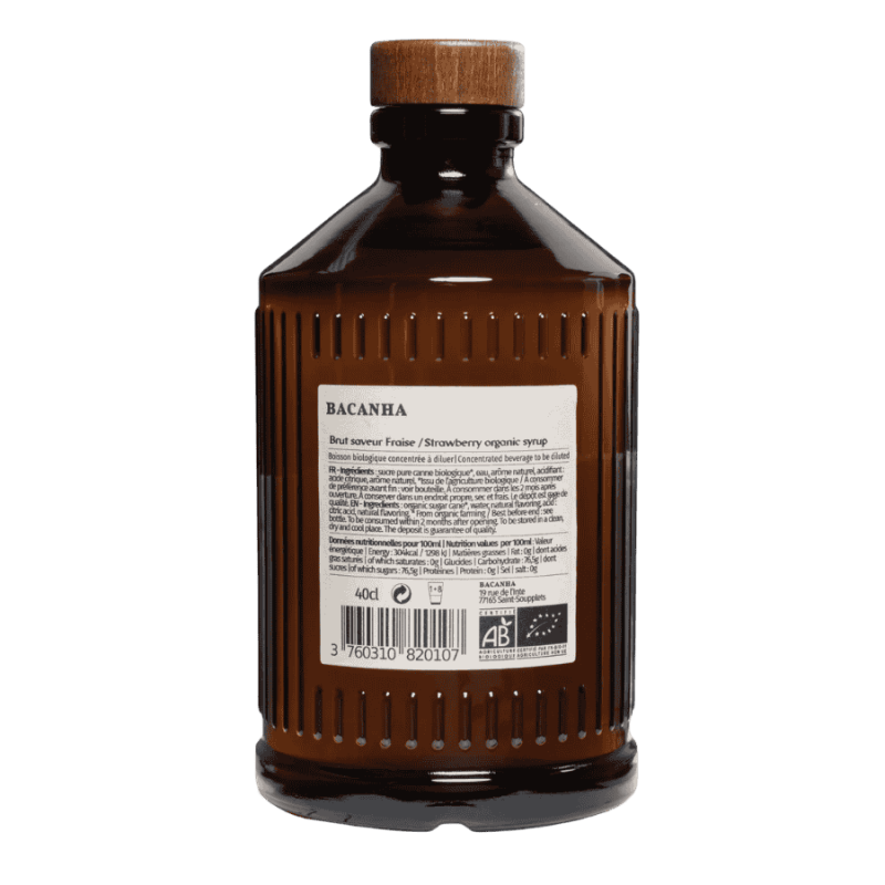 Bacanha syrop o smaku truskawkowym 400 ml | CoffeeLove