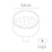 Forever Lejek do kawiarek aluminiowych 3TZ | CoffeeLove