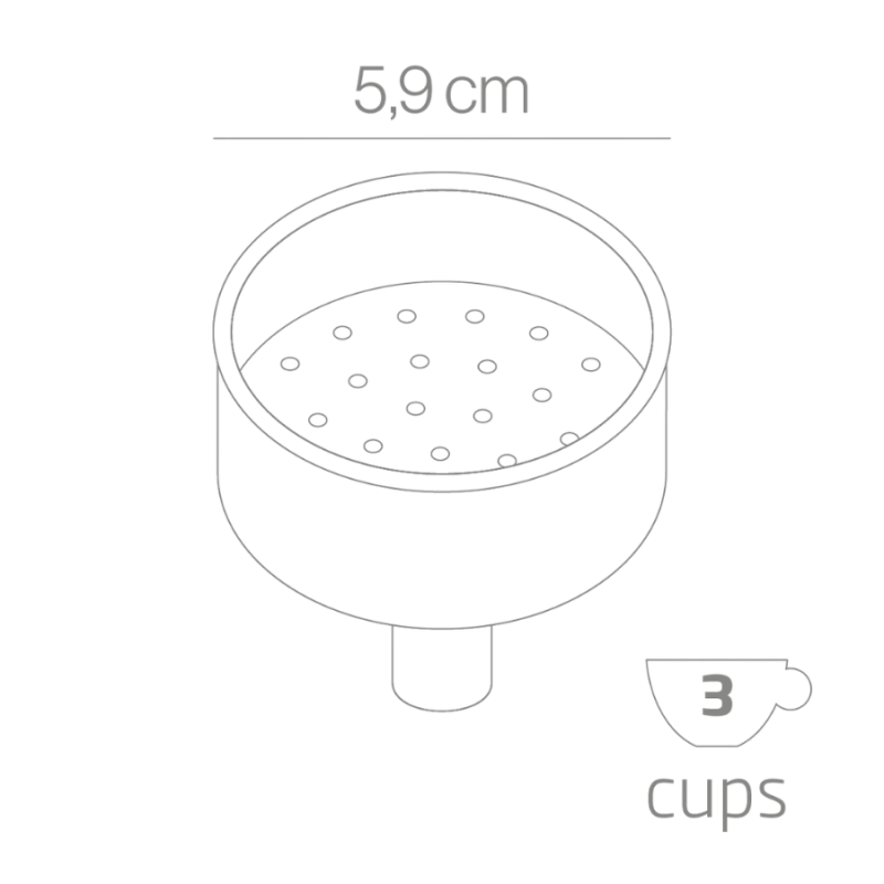 Forever Lejek do kawiarek aluminiowych 3TZ | CoffeeLove