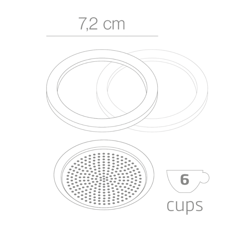 Forever Uszczelki i sitko do kawiarek stalowych Miss Perła | CoffeeLove