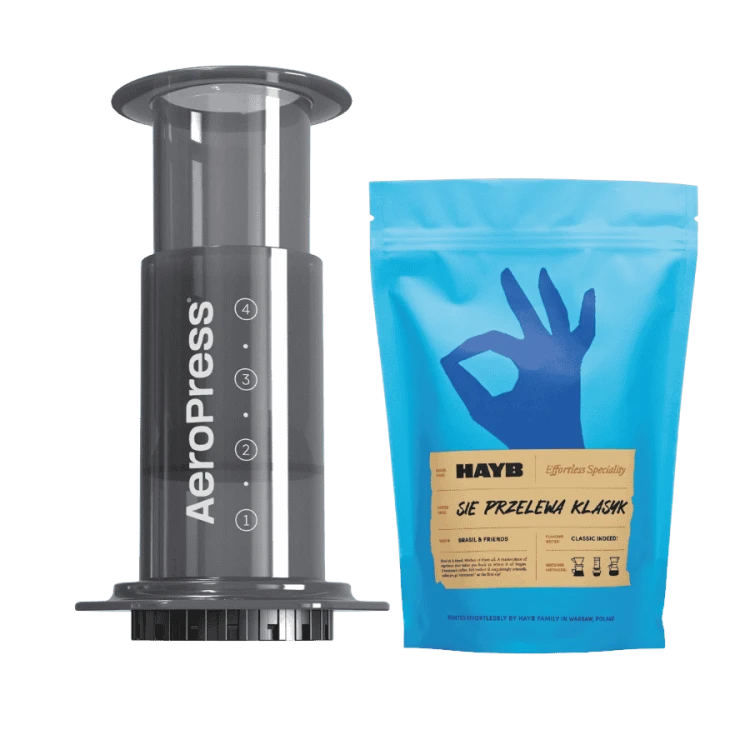 AeroPress + HAYB Się Przelewa Klasyk filtr 250 g kawa ziarnista | CoffeeLove