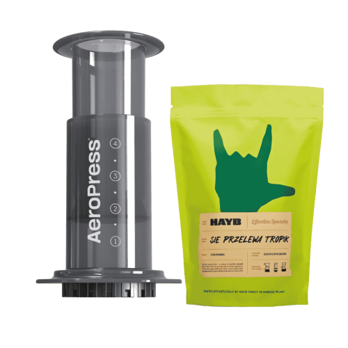 AeroPress + HAYB Się Przelewa Tropik filtr 250 g kawa ziarnista | CoffeeLove