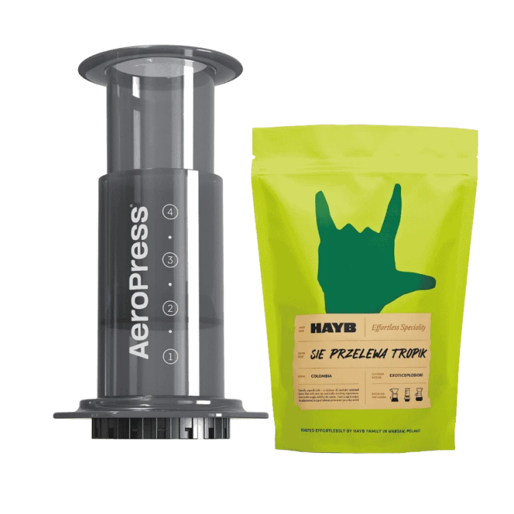 AeroPress + HAYB Się Przelewa Tropik filtr 250 g kawa ziarnista | CoffeeLove