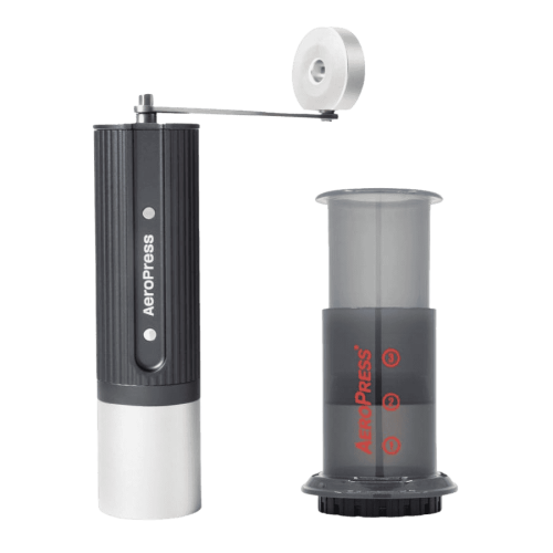 AeroPress - Młynek ręczny szary + AeroPress Go