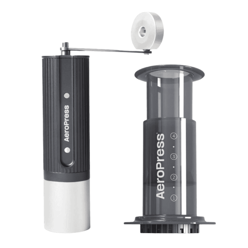 AeroPress - Młynek ręczny szary +  AeroPress Original Coffee Maker