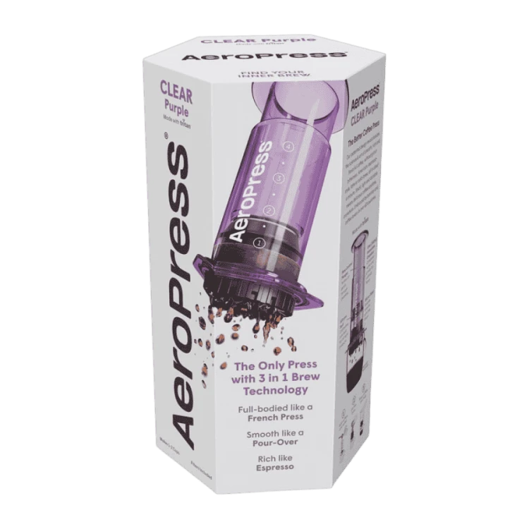 AeroPress Clear Purple Coffee Maker | CoffeeLove