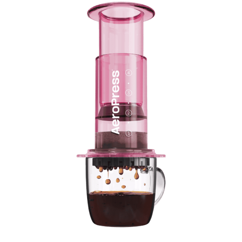 AeroPress Coffee Maker Pink Clear Zaparzacz do kawy | CoffeeLove