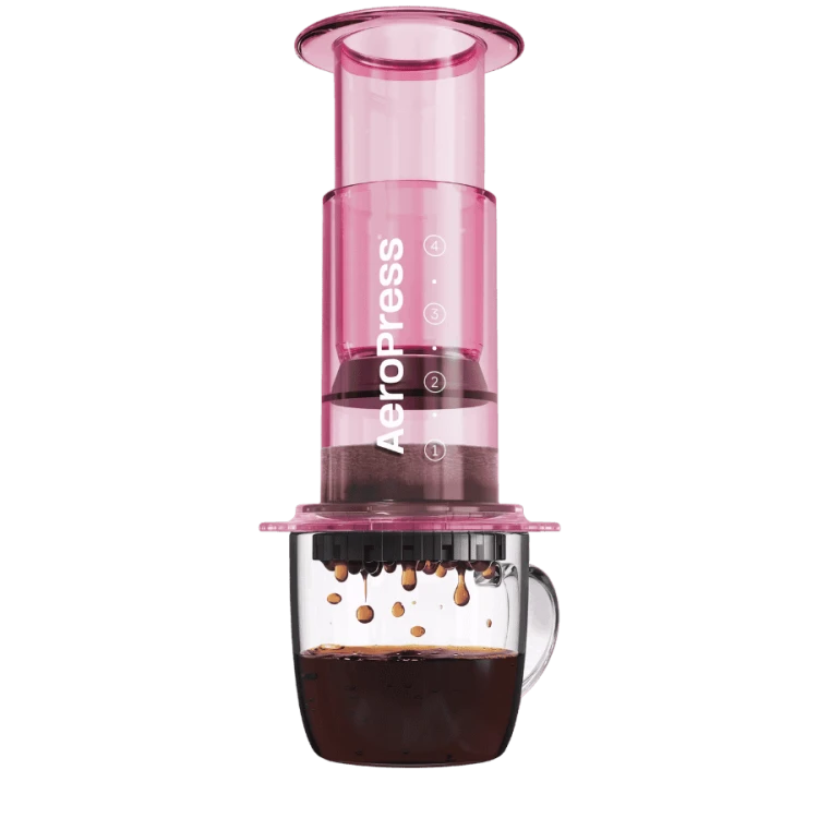 AeroPress Coffee Maker Pink Clear Zaparzacz do kawy | CoffeeLove