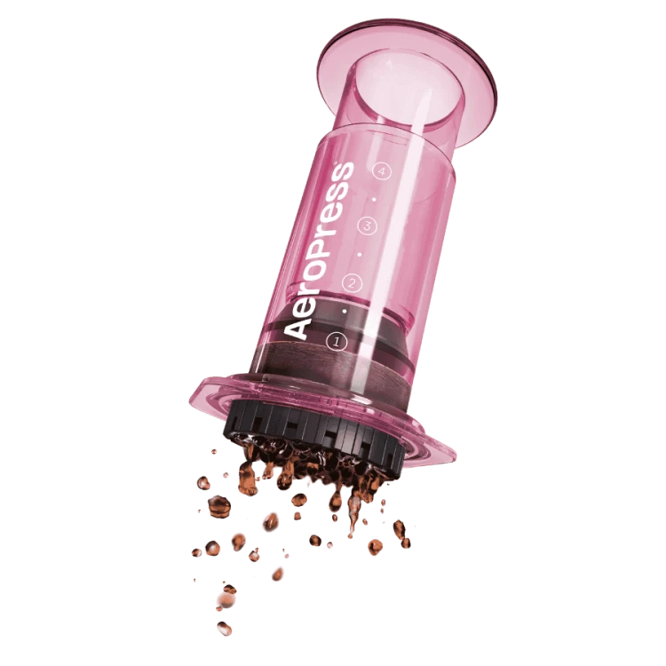 AeroPress Coffee Maker Pink Clear Zaparzacz do kawy | CoffeeLove