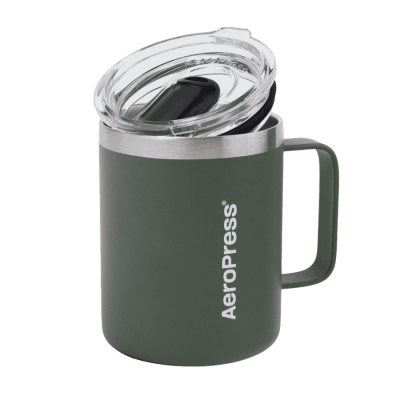 AeroPress Travel Coffee Mug kubek termiczny w kolorze zielonym 350 ml