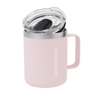 AeroPress Travel Coffee Mug kubek termiczny w kolorze różowym 350 ml