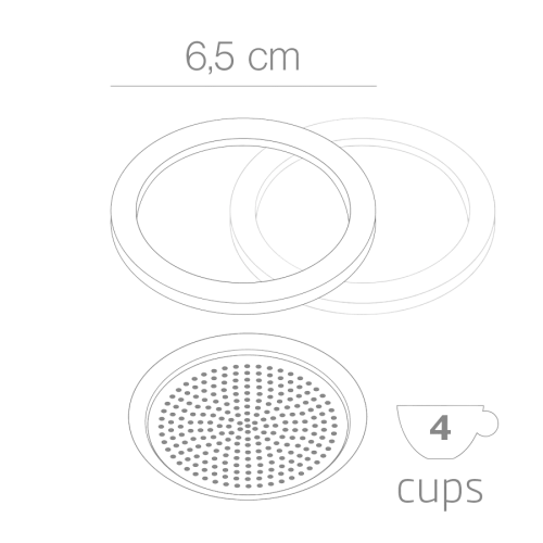 Forever Uszczelki i sitko do kawiarek Miss Diamond 4TZ
