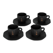 Bialetti Zestaw 4 czarnych filiżanek | CoffeeLove
