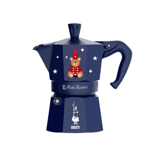 Bialetti Moka Express Joyful Christmas (3TZ) - kawiarka (140 ml) niebieska