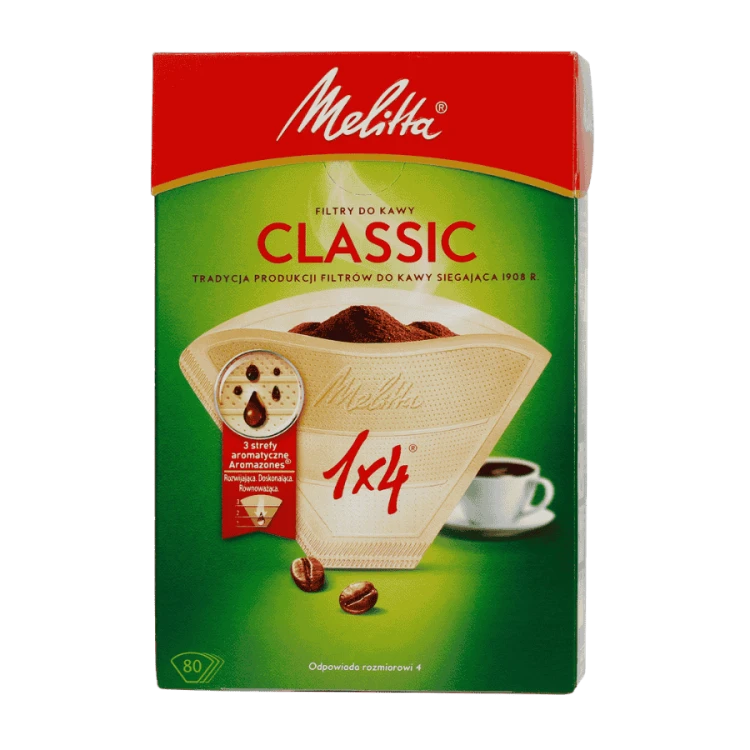 Melitta Papierowe filtry do kawy 1x4 Classic 80 sztuk | CoffeeLove
