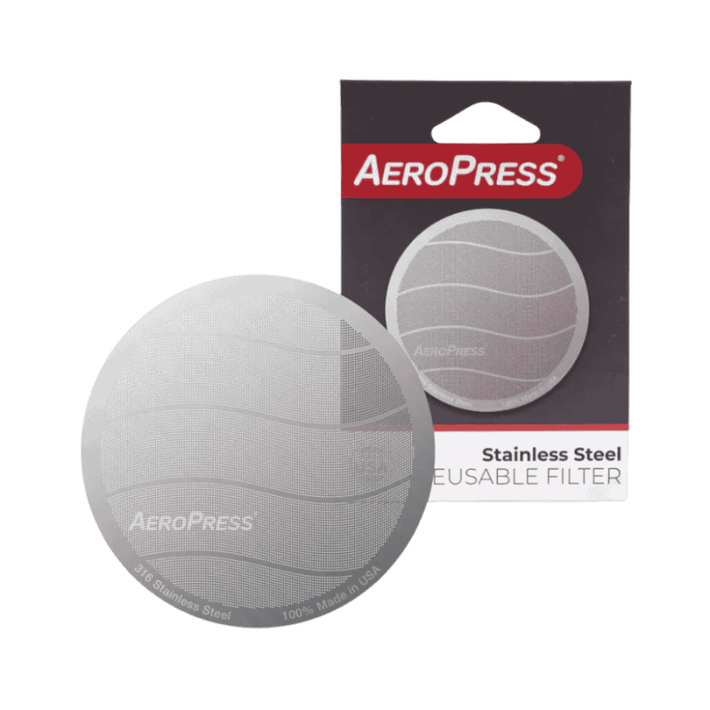 AeroPress Filtr wielokrotnego użytku ze stali nierdzewnej z opakowaniem | CoffeeLove