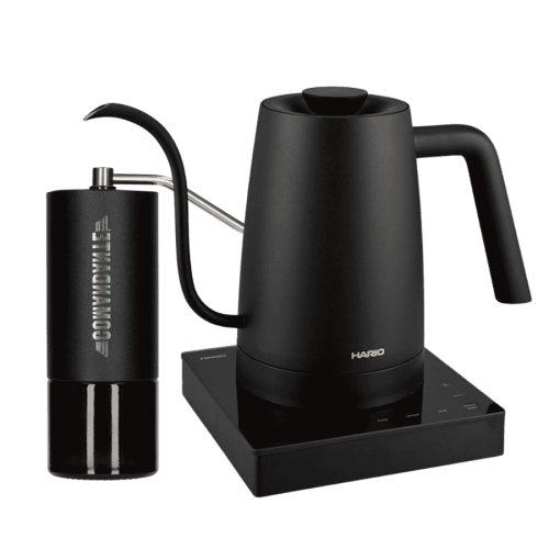 Comandante C40 MK4 Nitro-Blade Black młynek ręczny do kawy czarny +  Hario Czajnik elektryczny Lyra 800 ml Czarny